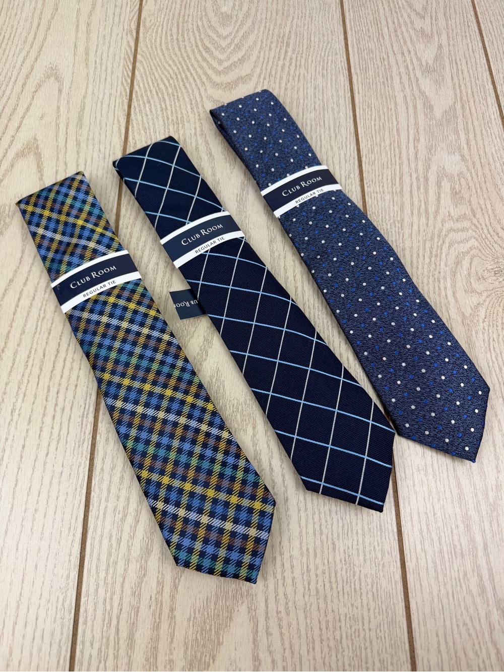 W58 - Club Room 3pcs. Tie Bundle Deal Blue Multi $55 each $165 Bundle